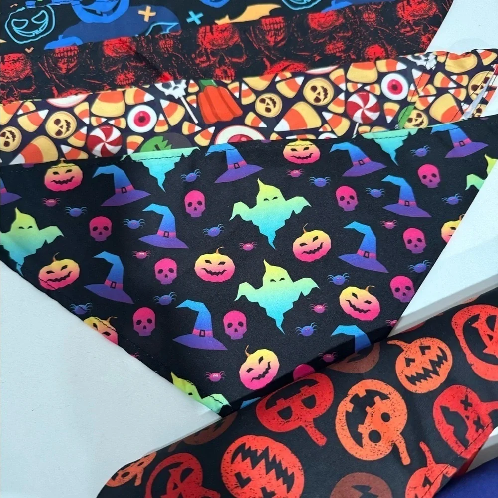 SANWUTA Halloween Dog triangle Bandanas set of 10 Halloween print size XL